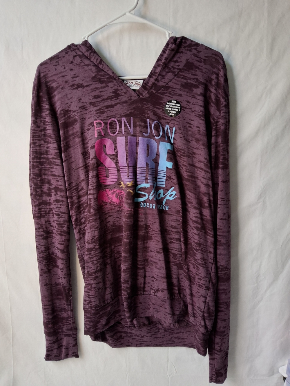 Ron Jon Maroon/Purple Surf Shop Graphic Hoodie